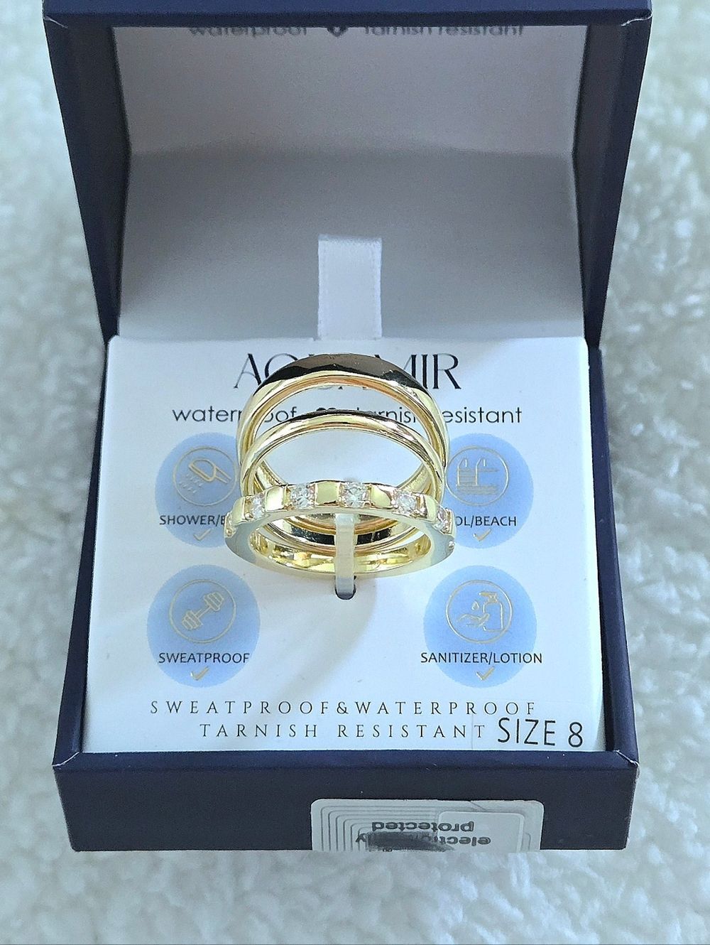 Aquamir Waterproof Triple3️⃣ Ring💍 Set - NIB - Picture 11 of 16